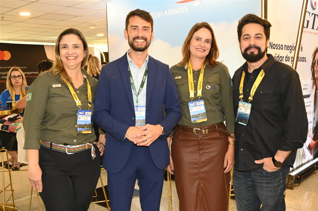 Kelly Gonçalves, Bruno Wendling, Cristiane Ferrari e Magno, da Fundtur-MS