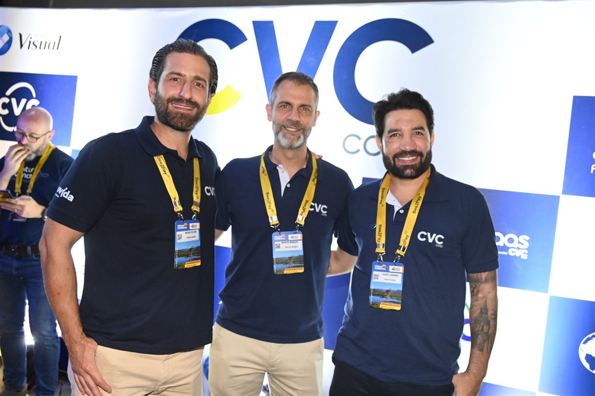 Bruno Heleno, da Trend, Marvio Mansur, da RexturAdvance, e Hugo Lagares, da Visual