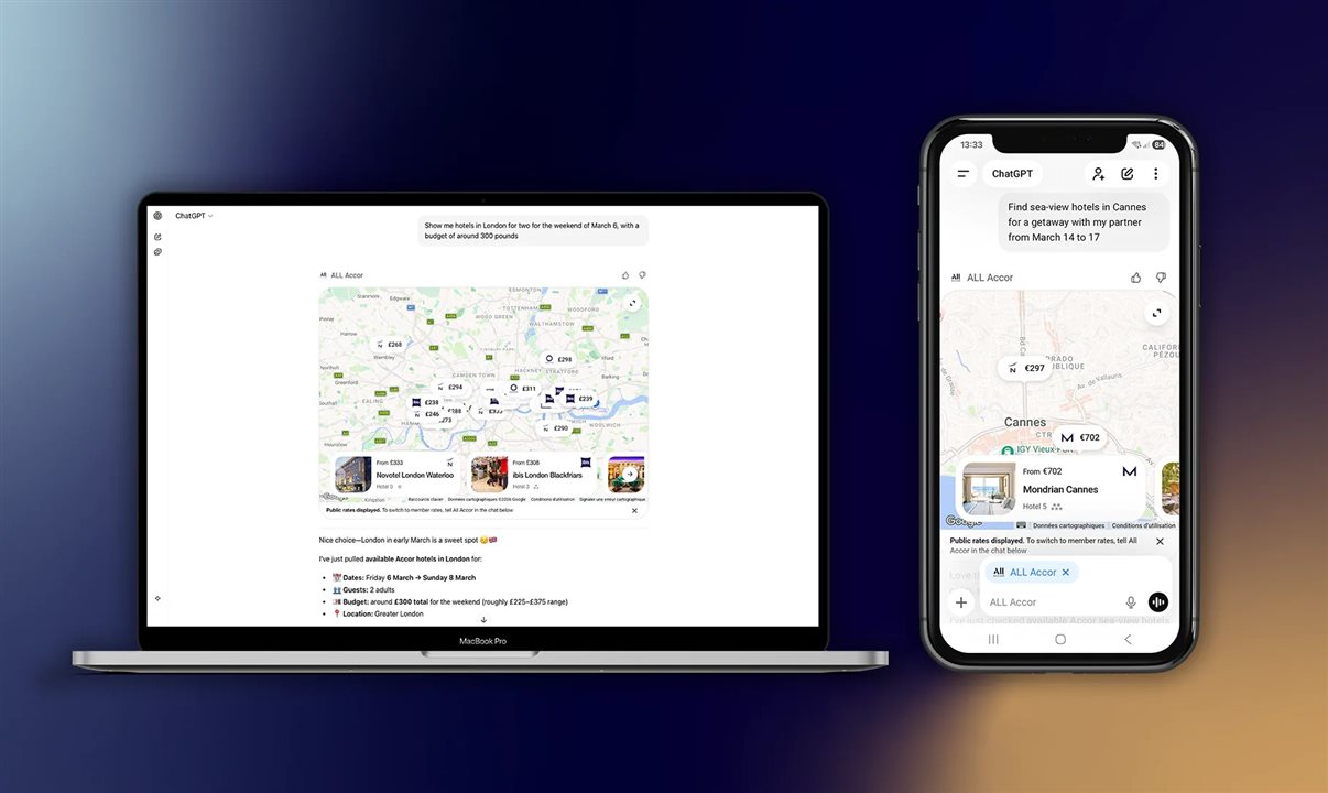 Usuários podem visualizar tipos de quartos e comodidades diretamente no ChatGPT