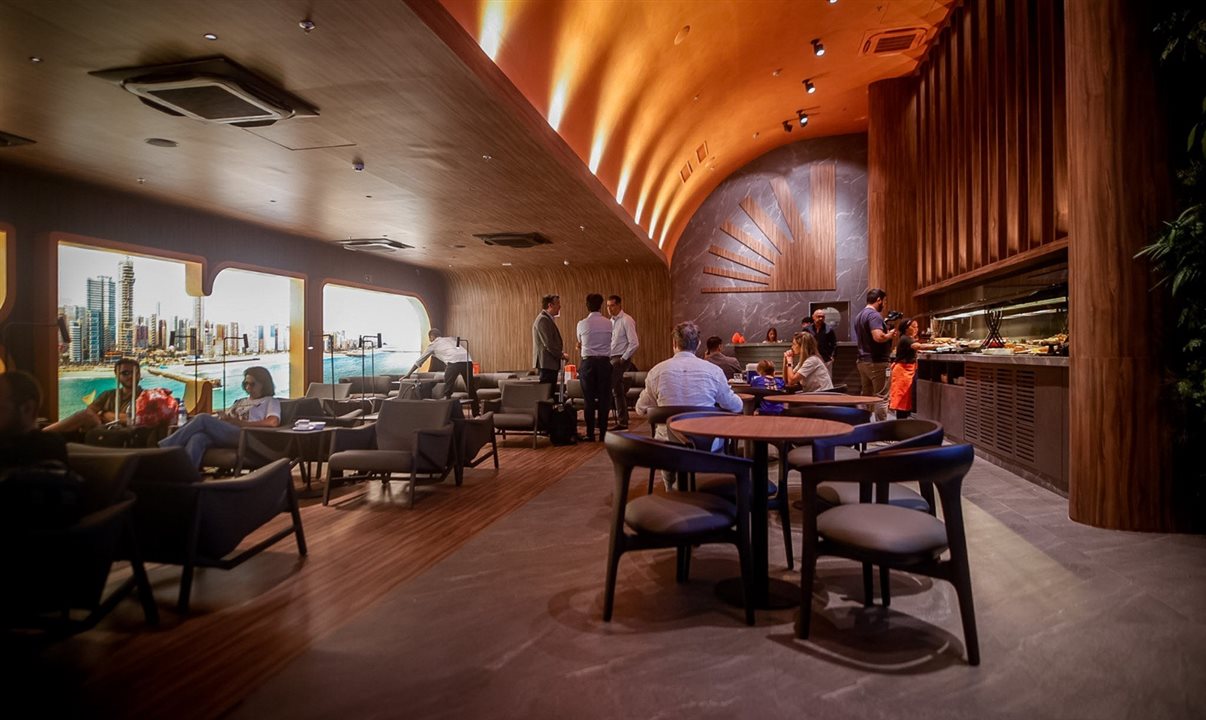 Interior da sala Vip do Inter