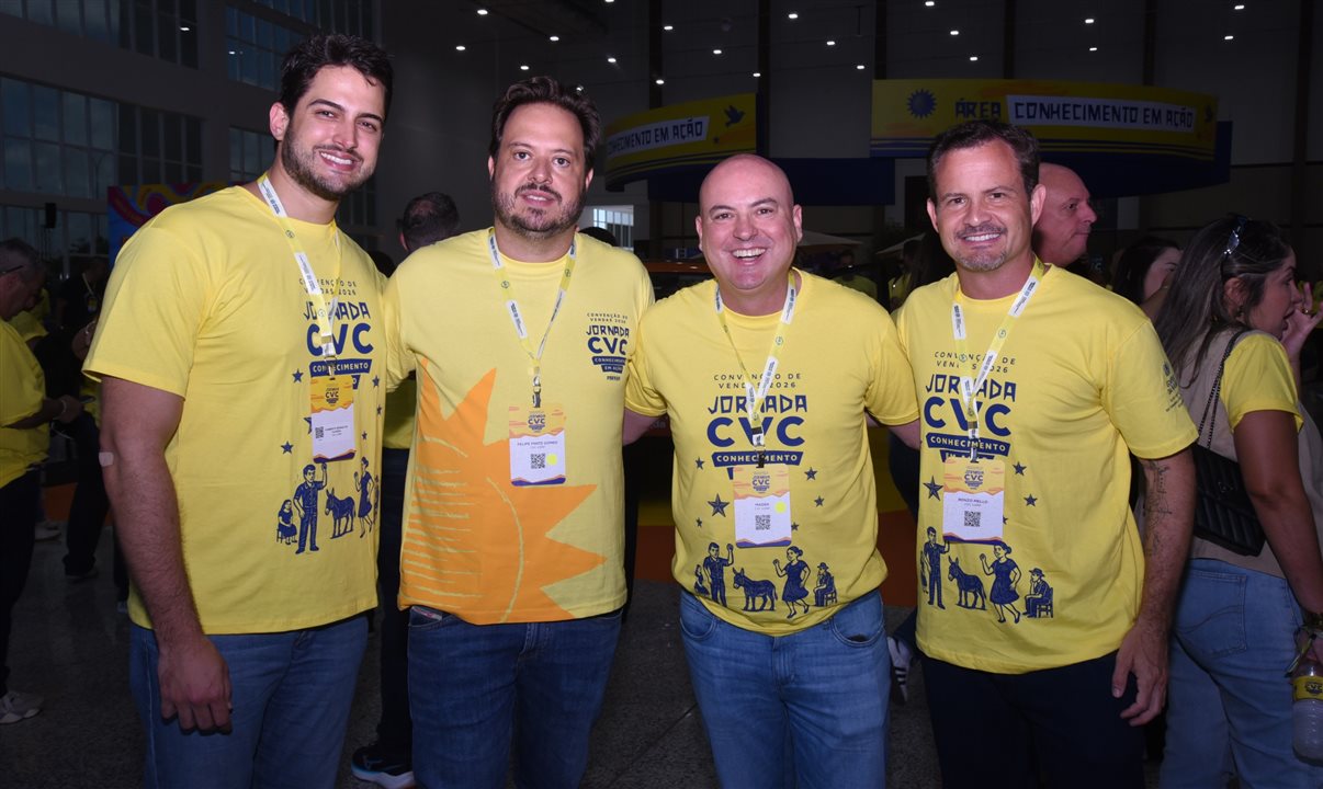 Humberto Oliveira, Felipe Gomes, Fabio Mader e Renzo Mello, da CVC Corp