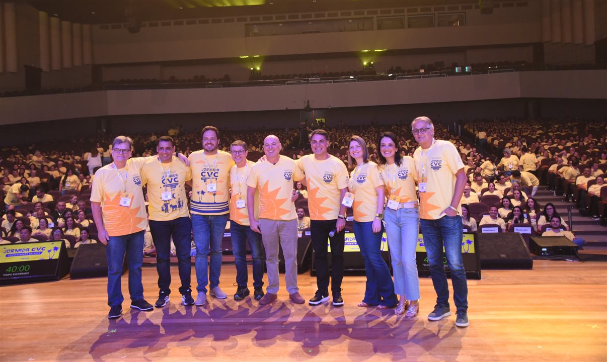 Paulo Palaia, Ricardo Pinheiro, Felipe Gomes, Bob Rossato, Fabio Mader, Emerson Belan, Renata Giannotti, Karin Rocha e Diego Garcia, da CVC Corp