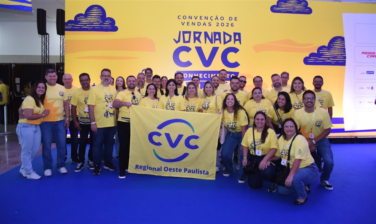 Cerca de 2 mil participantes estão no evento. Na foto, franqueados e agentes de lojas CVC no interior paulista