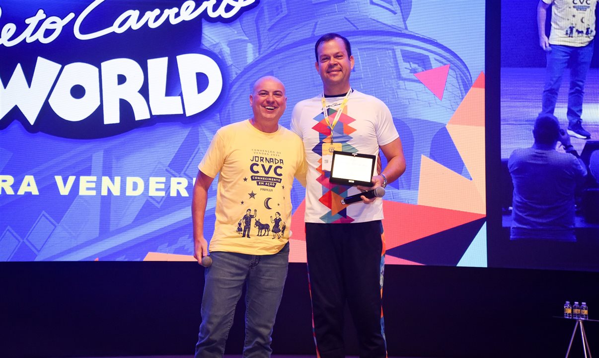 Fabio Mader, CEO da CVC Corp, e Rodrigo Galvão, do Beto Carrero