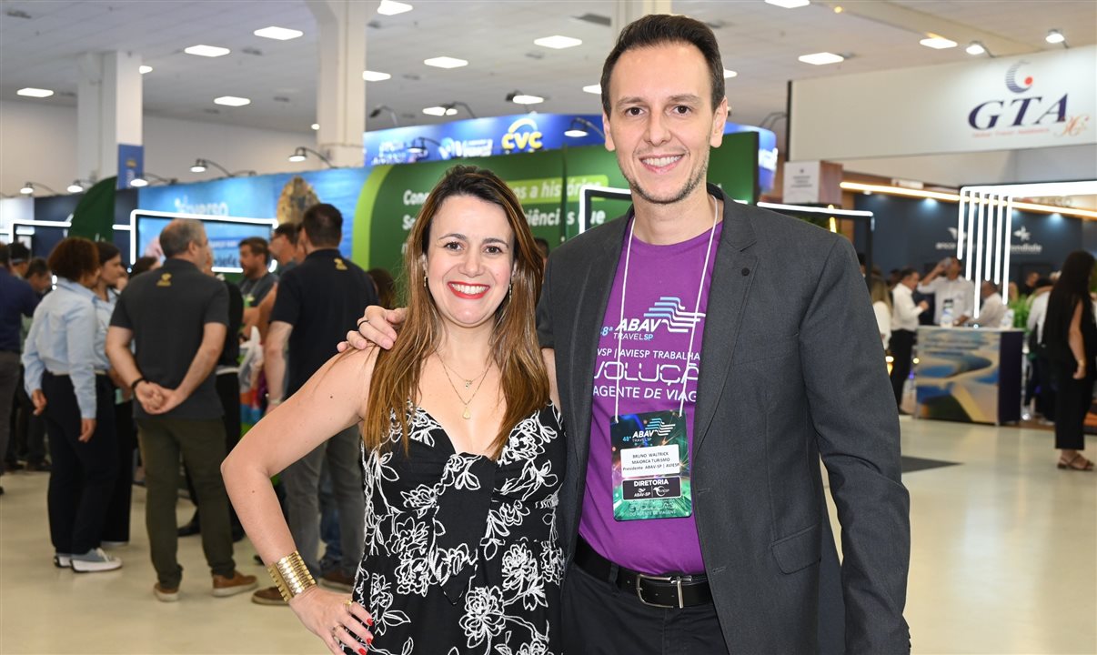 Juliana Assumpção e Bruno Waltrick, da Abav-SP | Aviesp