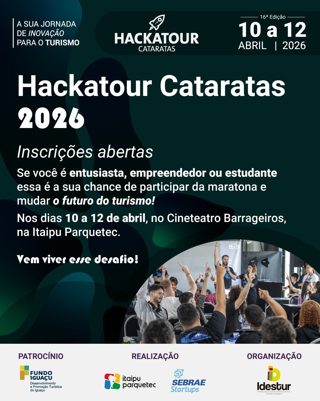 O grande propósito da maratona é criar soluções tecnológicas que melhorem a eficiência operacional e a sustentabilidade dos destinos