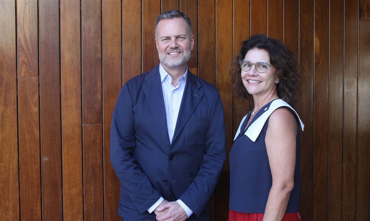 Fred Dixon, CEO do Brand USA, e Danielle Roman, da Interamerican, que representa o Brand USA no Brasil