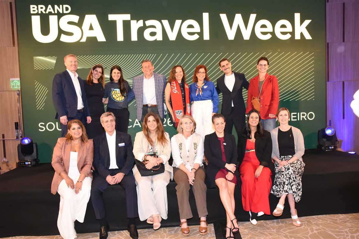 Brand USA e parte dos parceiros que realizaram a capacitação dos agentes de viagens, evento que encerrou oficialmente o Brand USA Travel Week South America