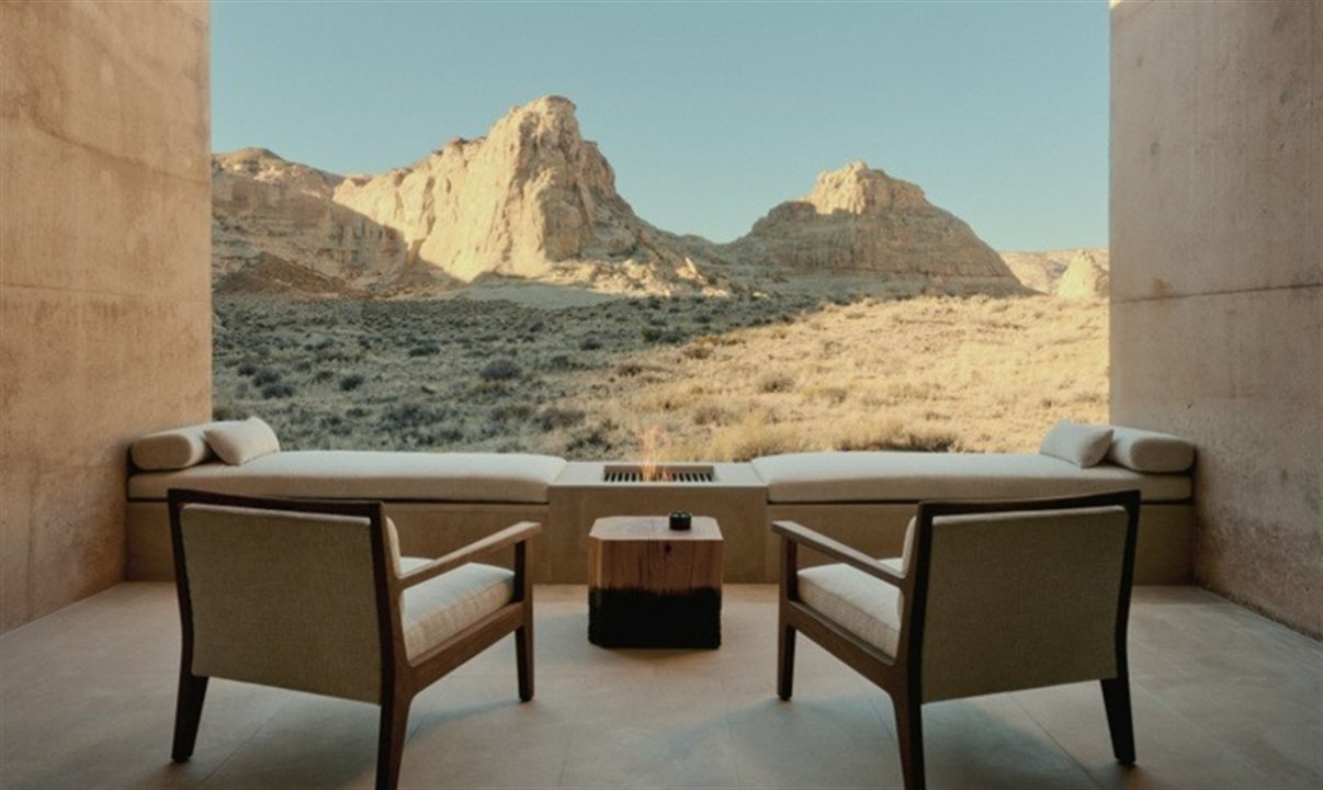 Villa está inserida na imensidão do deserto preservado do sul de Utah