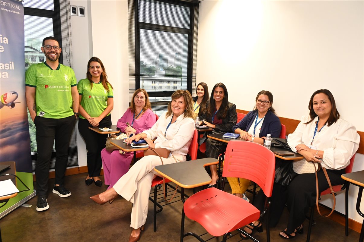 Sala de treinamento da Tap durante o Agente Com A Gente, na sede da Ancoradouro
