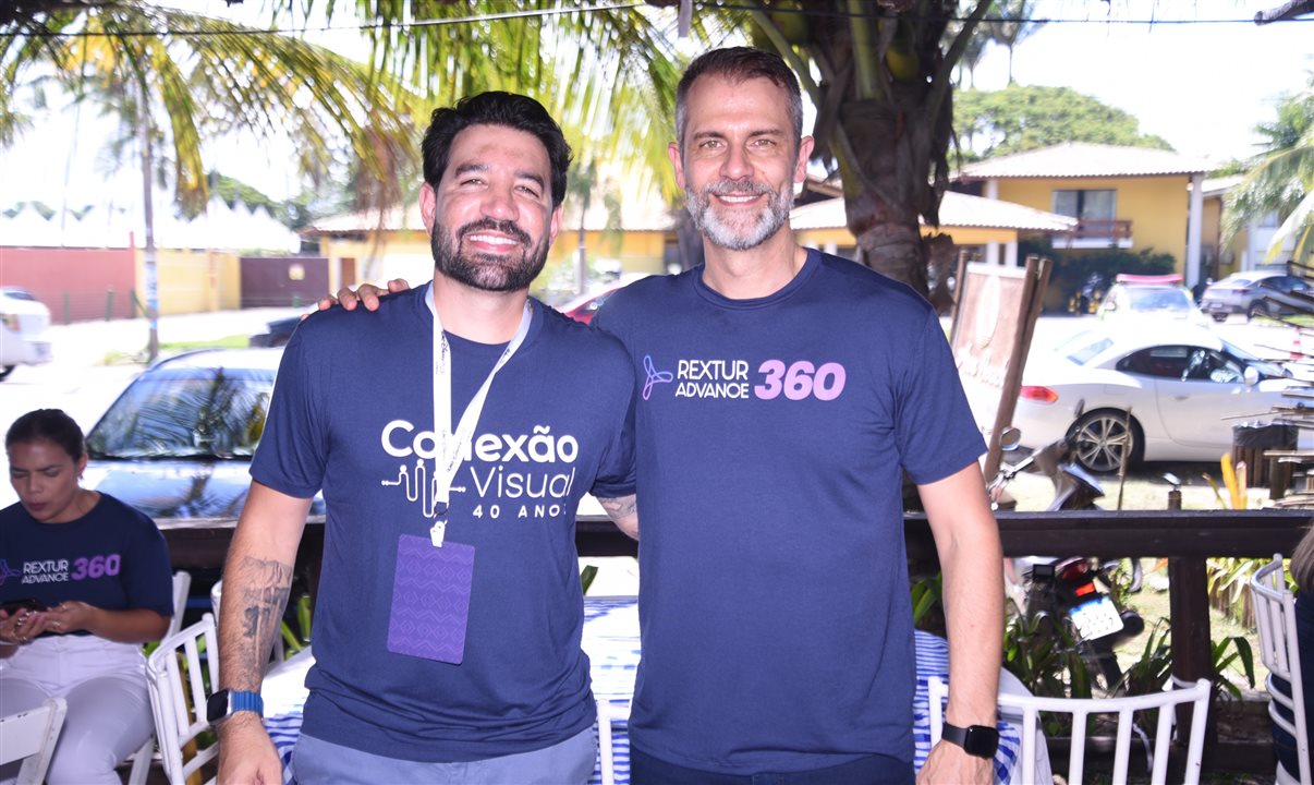 Hugo Lagares e Marvio Mansur, diretores de Visual Turismo e Rextur Advance, respectivamente