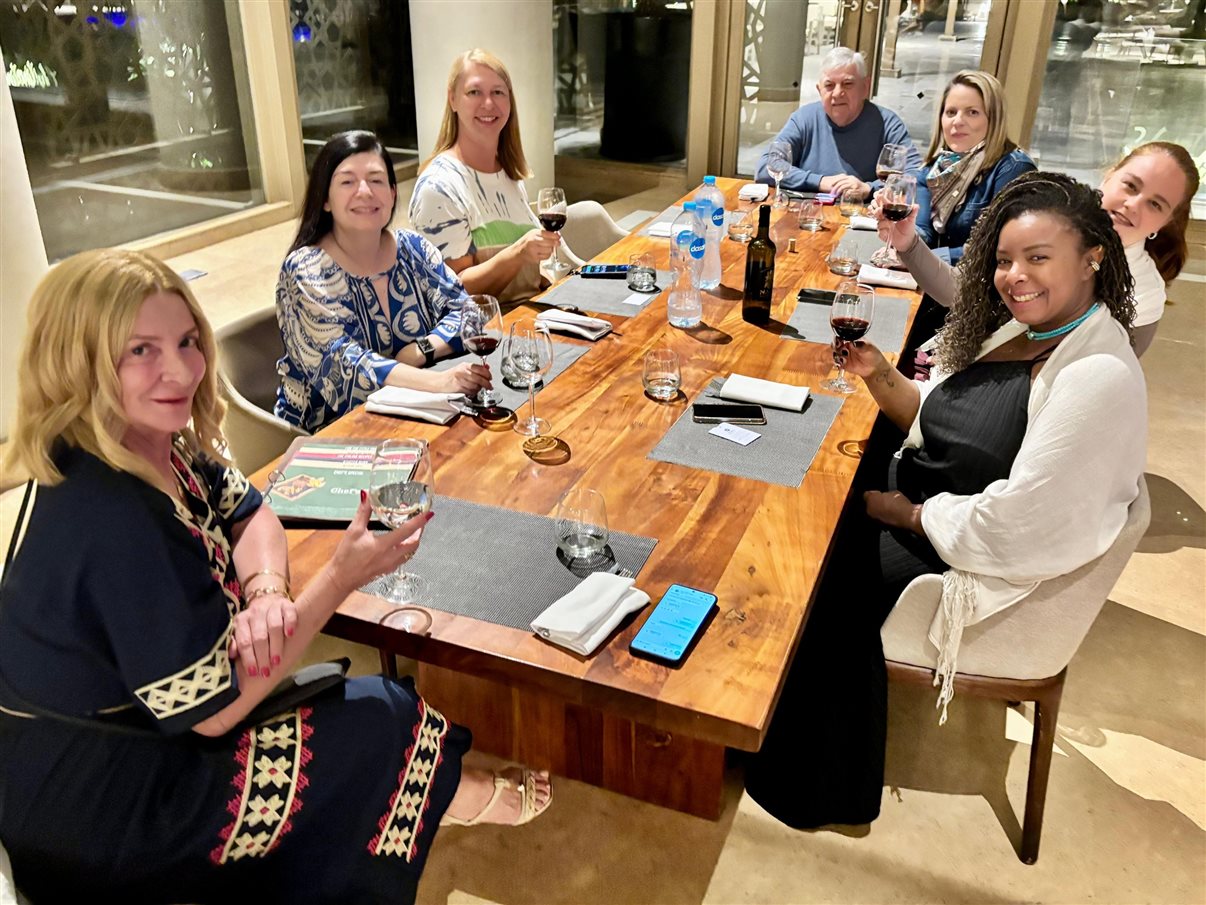 Melhores parceiros da operadora no &uacute;ltimo jantar na capital eg&iacute;pcia, no hotel  