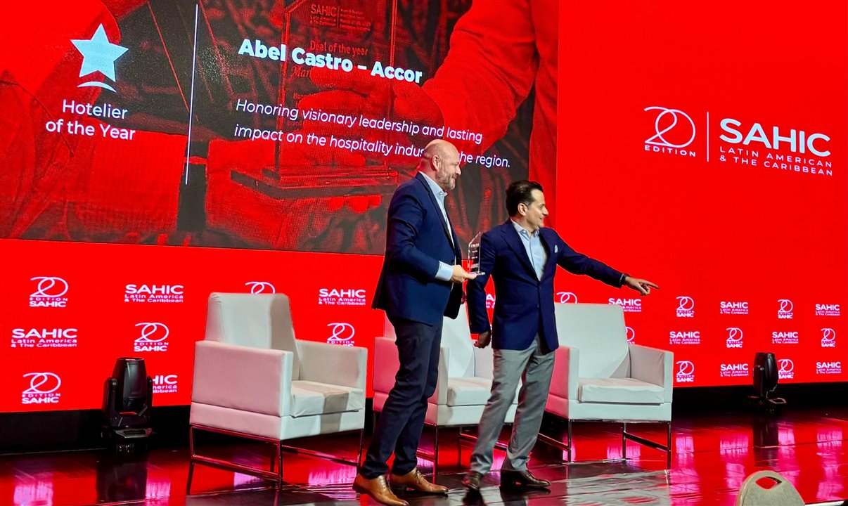 Abel Castro, da Accor, e Cristiano Gonçalves, do Hyatt
