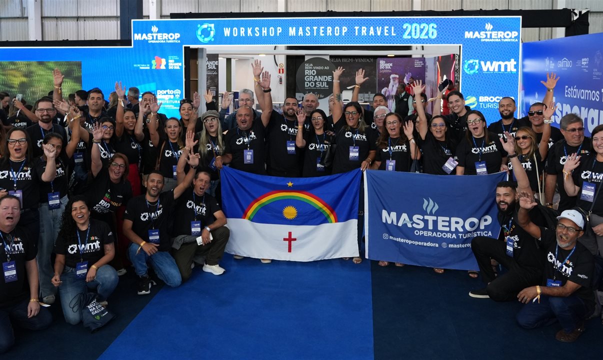Animação dos agentes de viagens parceiros da Masterop no workshop 2026 da operadora