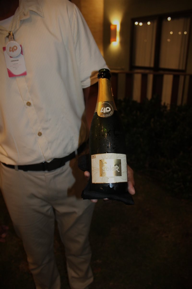 Espumante exclusivo para o evento, comemorando 40 anos de Solar Porto de Galinhas