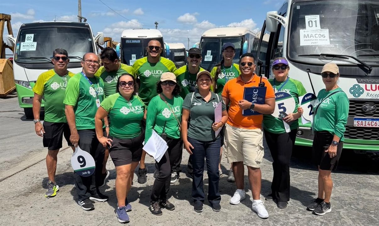 Equipe da Luck em Maceió preparada para receber os cruzeiristas