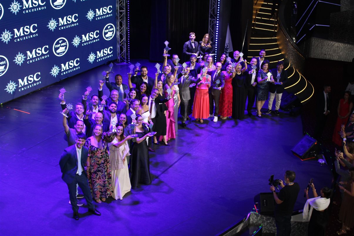 17ª edição do Top MSC premiou os maiores parceiros da MSC Cruzeiros na temporada 2025/2026 (veja os vencedores ao fim da notícia)