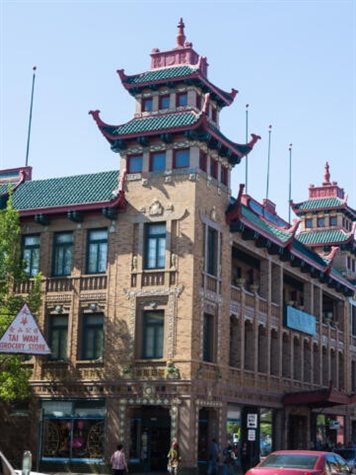 A arquitetura acompanha a tem&aacute;tica em Chinatown