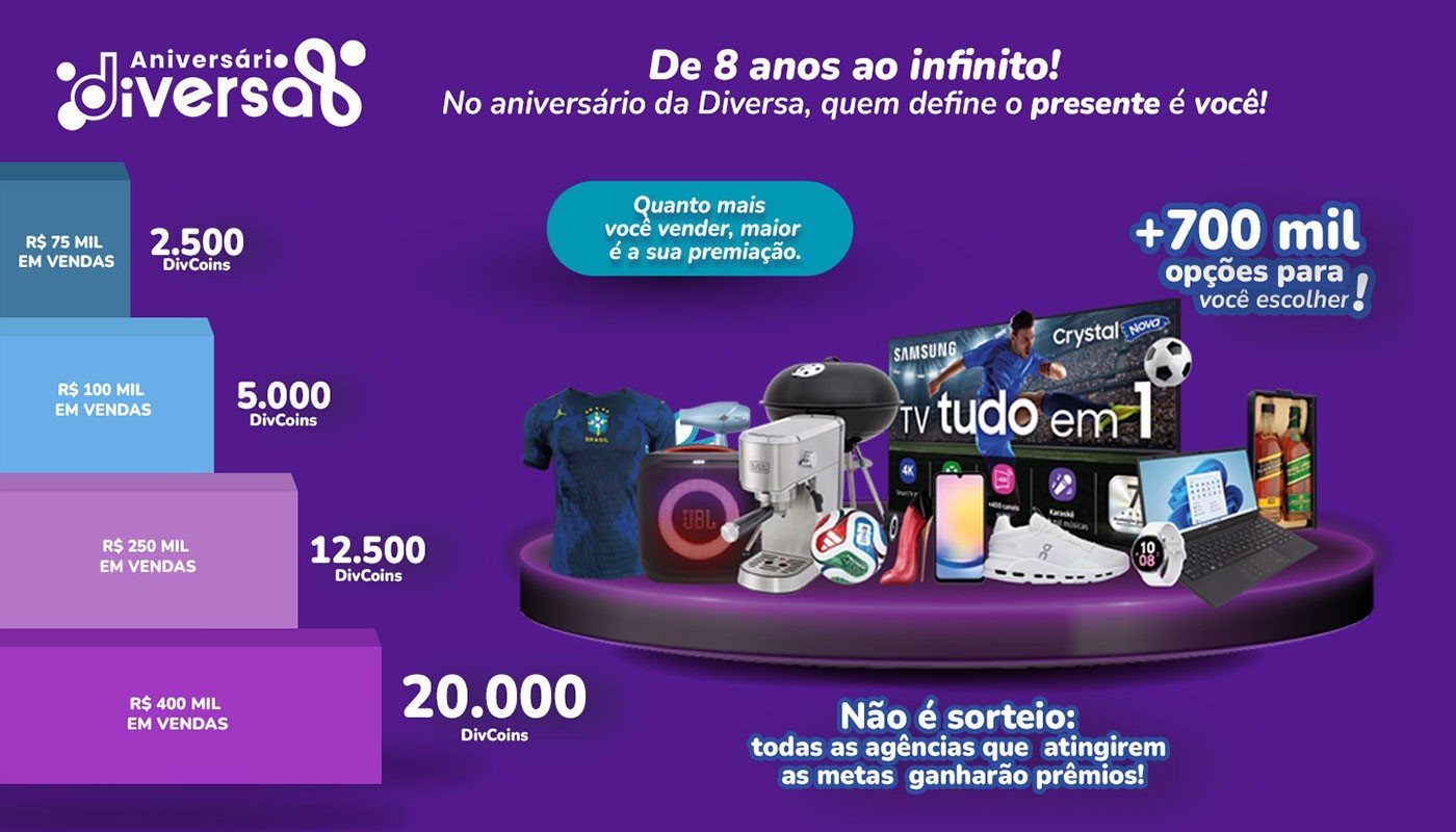 Por meio da plataforma, os agentes acumulam DivCoins, moeda exclusiva da Diversa, que podem ser utilizadas na troca por produtos, serviços e experiências