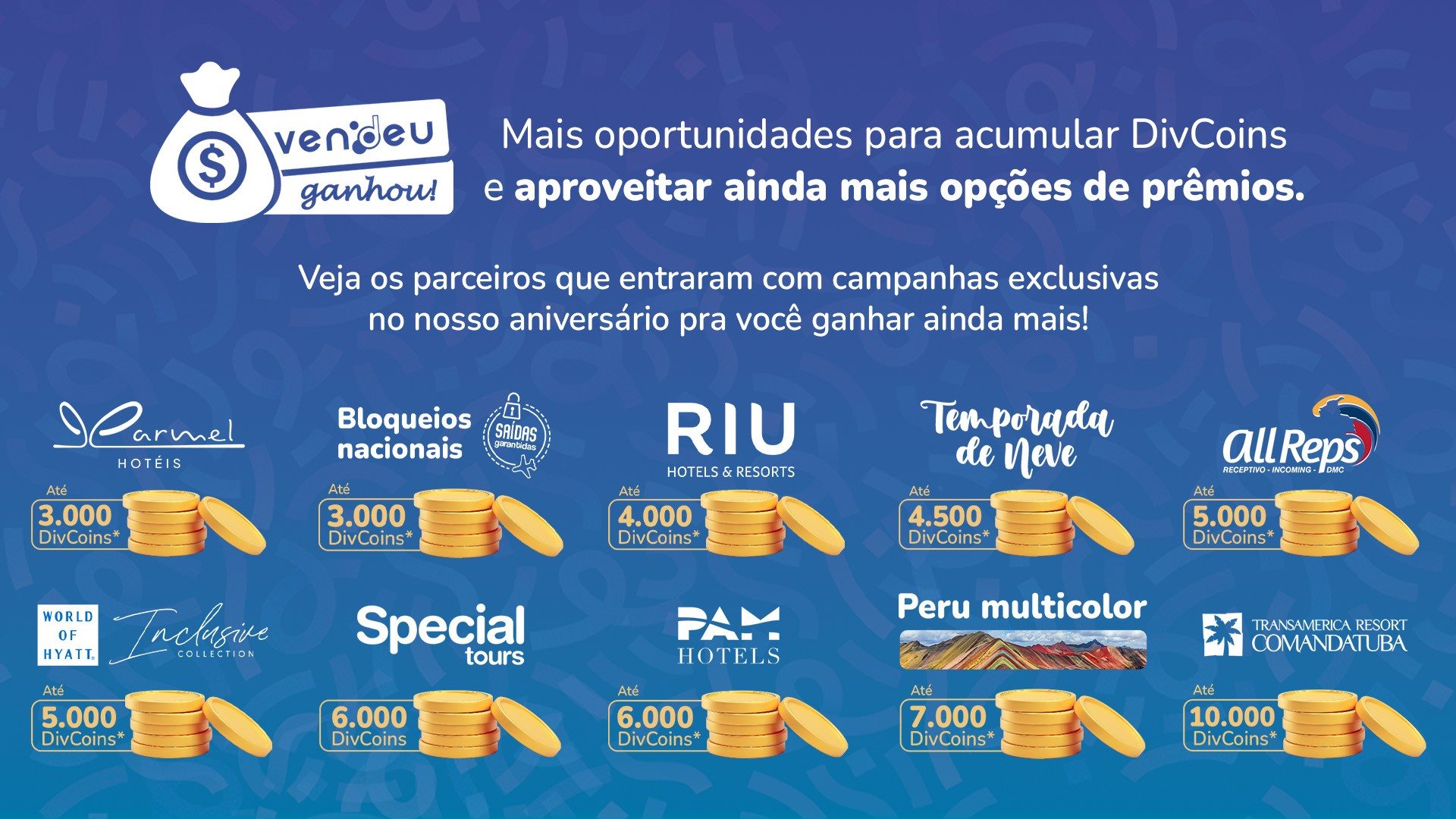 Cadastre-se agora no DivPrêmios, comece a transformar suas vendas em prêmios