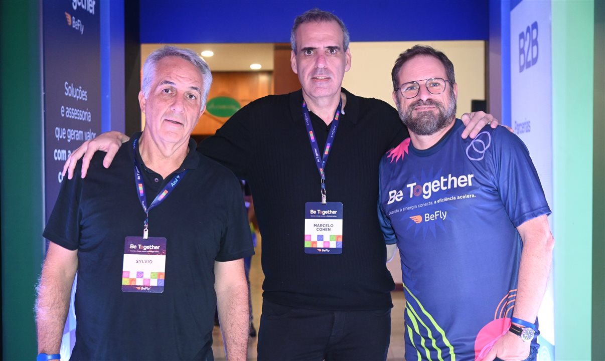 Sylvio Ferraz, Marcelo Cohen e Luti Guimarães, da BeFly