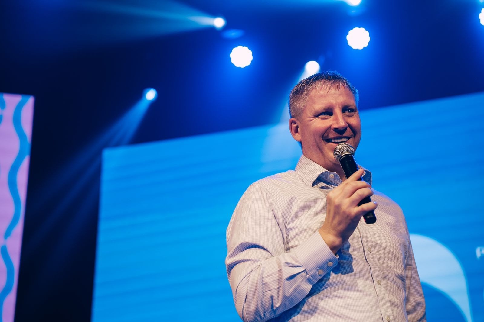 O CEO da Azul Linhas Aéreas, John Rodgerson, prestigiou o evento da operadora do grupo