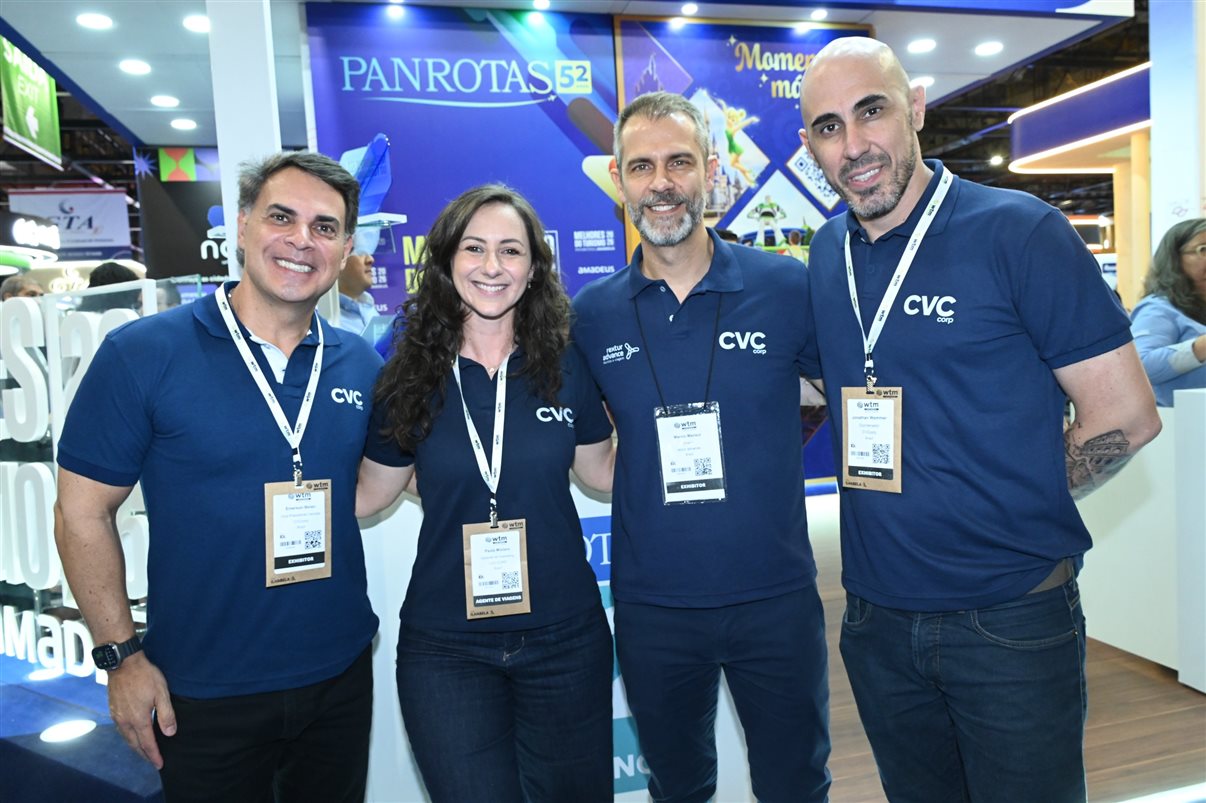 Emerson Belan, Paula Miolaro, Márvio Mansur (Rextur Advance) e Jonathan Wommer, da CVC Corp