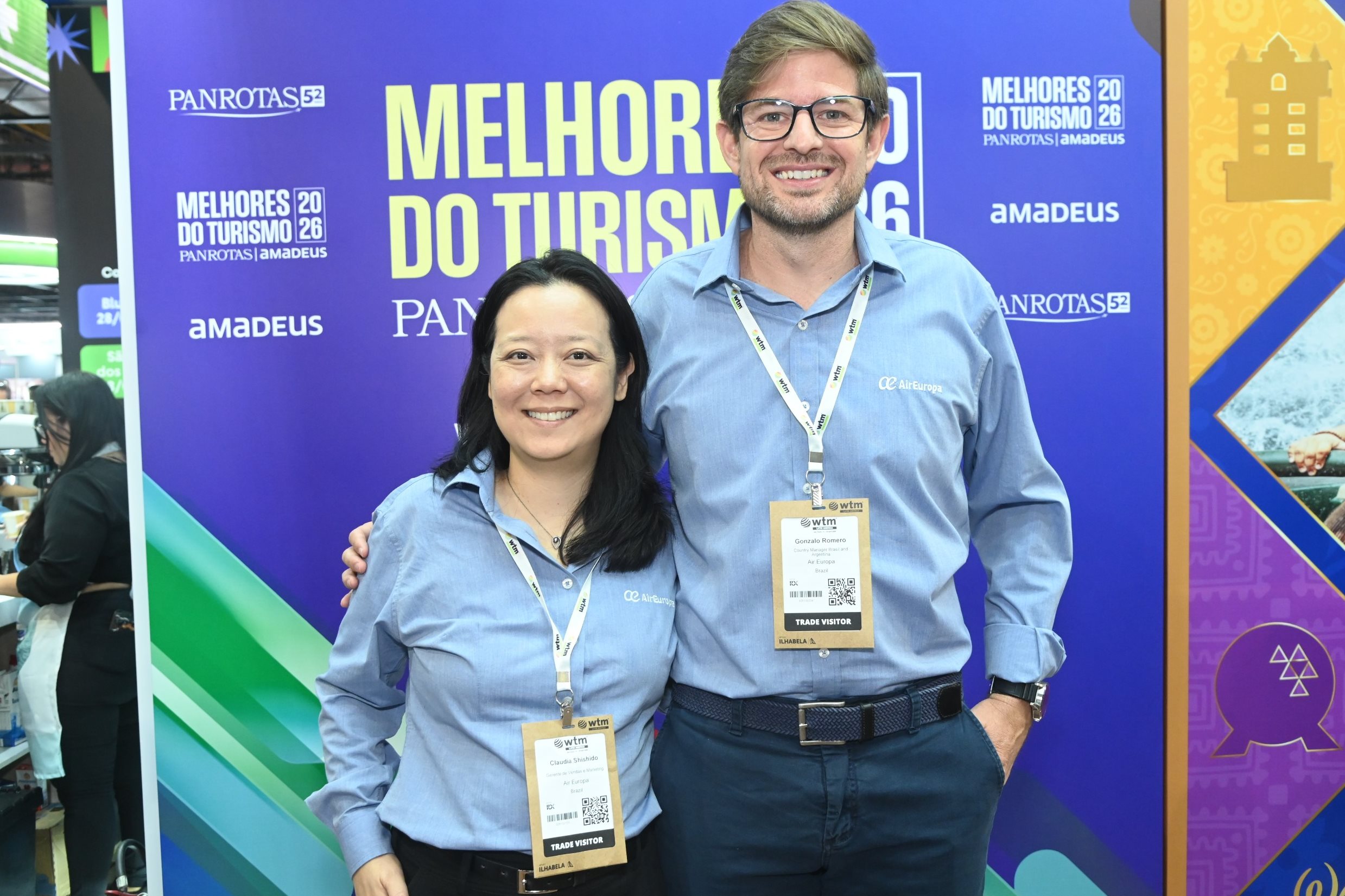 Claudia Shishido e Gonzalo Romero, da Air Europa