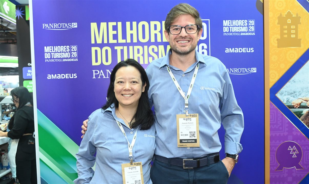 Claudia Shishido e Gonzalo Romero, da Air Europa