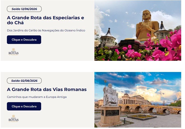 Duas das saídas do Projeto Rotas para este ano