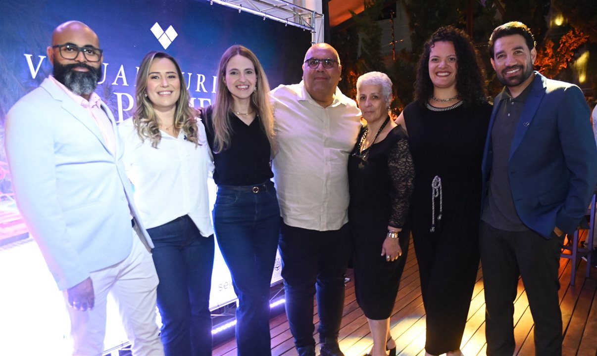 Time da Visual Turismo Prime: Bruno Brazil, Alice Sá, Amanda Zeni, Jurandir Cabral, Nely Costa, Bruna Ortunes e Hugo Lagares