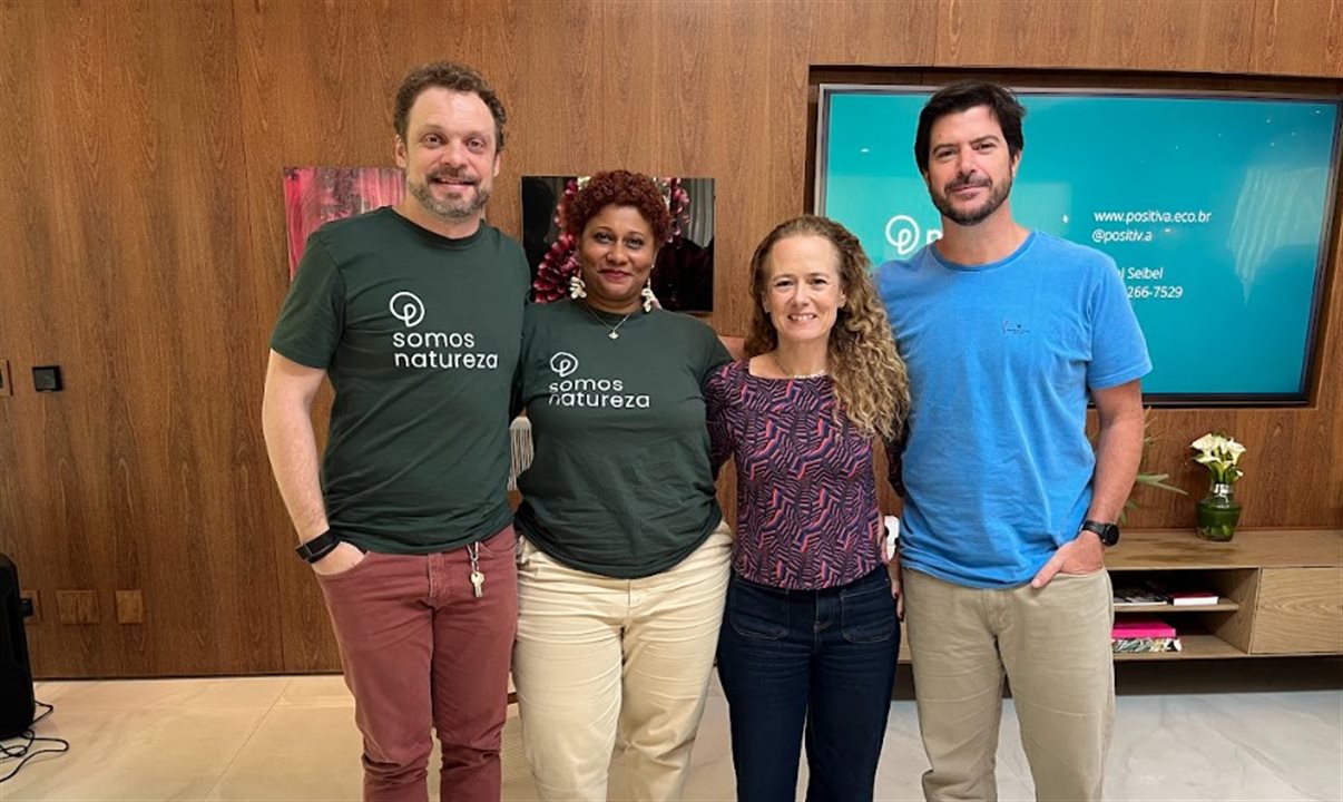 Ricardo Seibel e Adriana Carol Silva, da Positiv.a, com Camilla Baretto, da BLTA, e Pedro Treacher, da OCanto