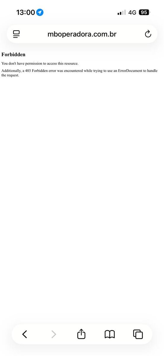 Site da MB Operadora está fora do ar