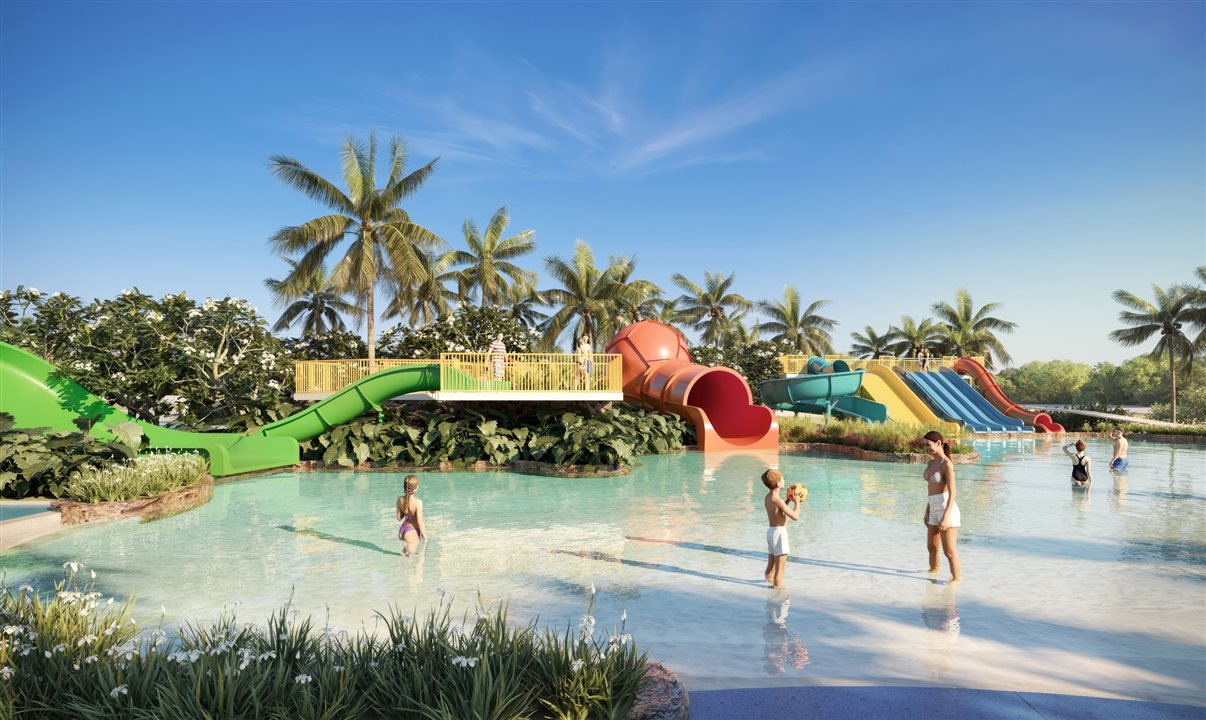 As artes revelam detalhes de uma atração infantil com “mini ícones” inspirados nas experiências do parque 