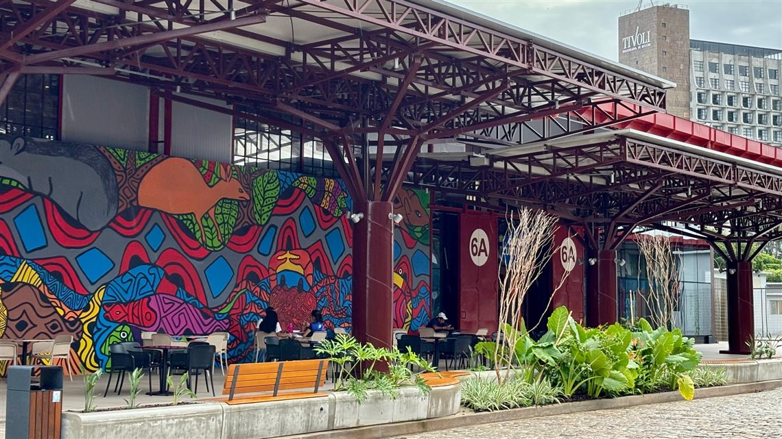 Novidades da COP 30: o Museu das Amaz&ocirc;nias e, ao fundo, o Tivoli Bel&eacute;m