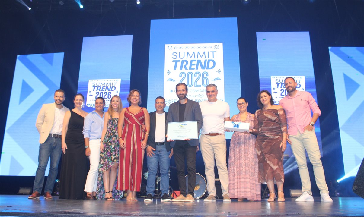 Parte do time Trend nesta noite de premiação