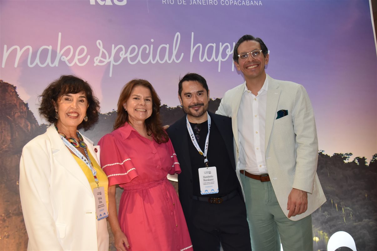 Sylvia Silva, da Embark Beyond Brasil, Patrícia Costa, do Cluster Luxo da Accor no Rio de Janeiro, Humberto Murakami, da Get Out N About Travel, e Netto Moreira, do Cluster Luxo da Accor no Rio de Janeiro