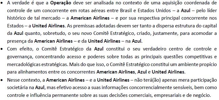 Parte dos argumentos do Grupo Abra que estão no documento em que o Portal PANROTAS obteve acesso