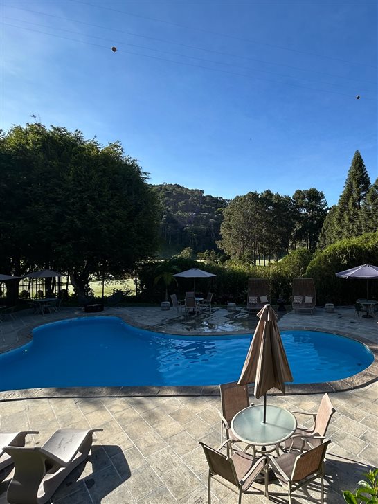 Piscina aquecida do Natureza Ecolodge
