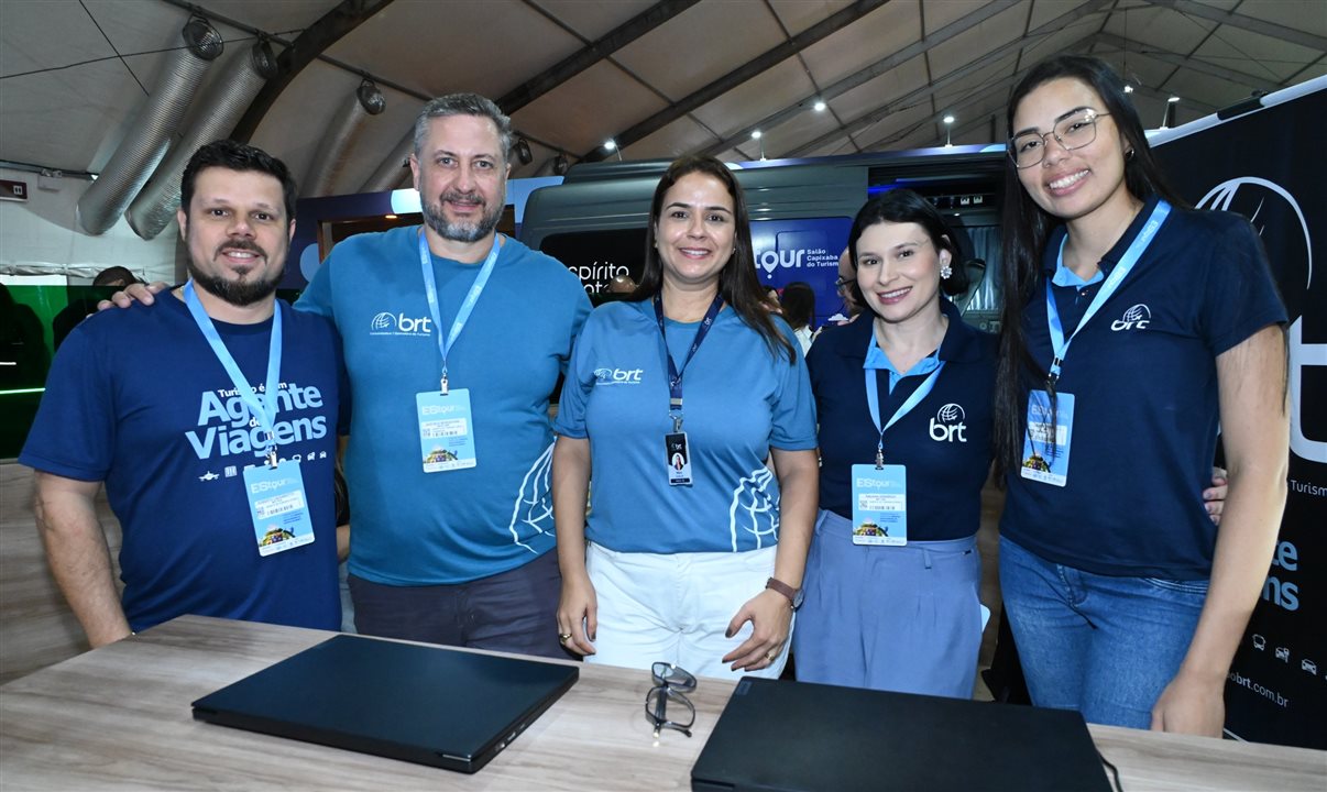 Roberto Lazzarotto, Gustavo Bongiovani, Mary Mendes, Kauana Kemerich e Gianni Pereira, da BRT