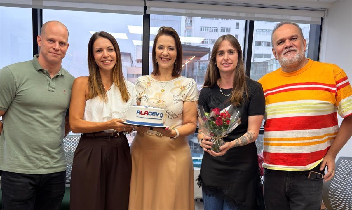 Joyce Macieri e Luana Nogueira, da Alagev, com José Guilherme Alcorta, Beatrice Teizen e Artur Luiz Andrade, da PANROTAS