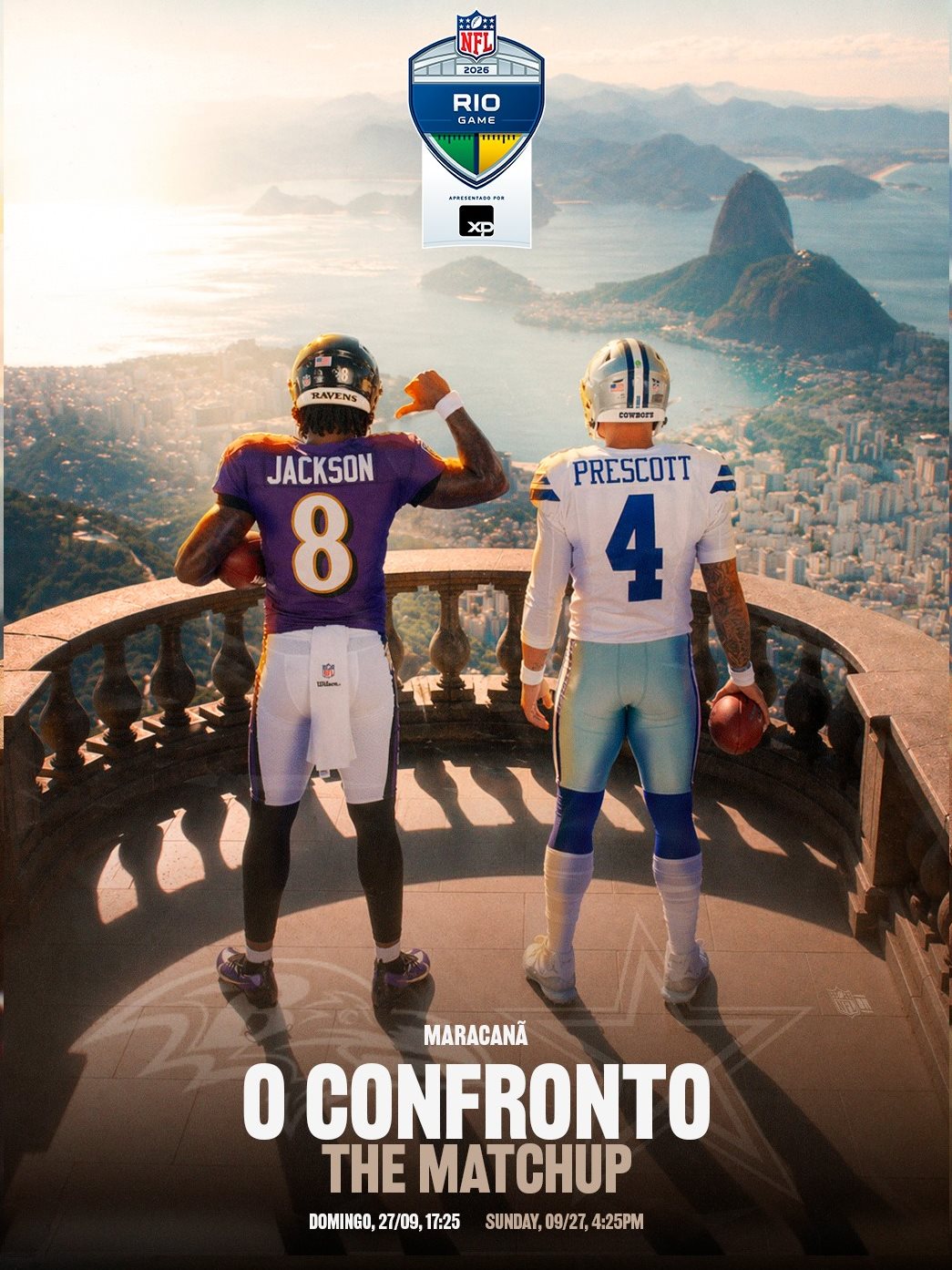  Dallas Cowboys e Baltimore Ravens se enfrentam no dia 27 de setembro