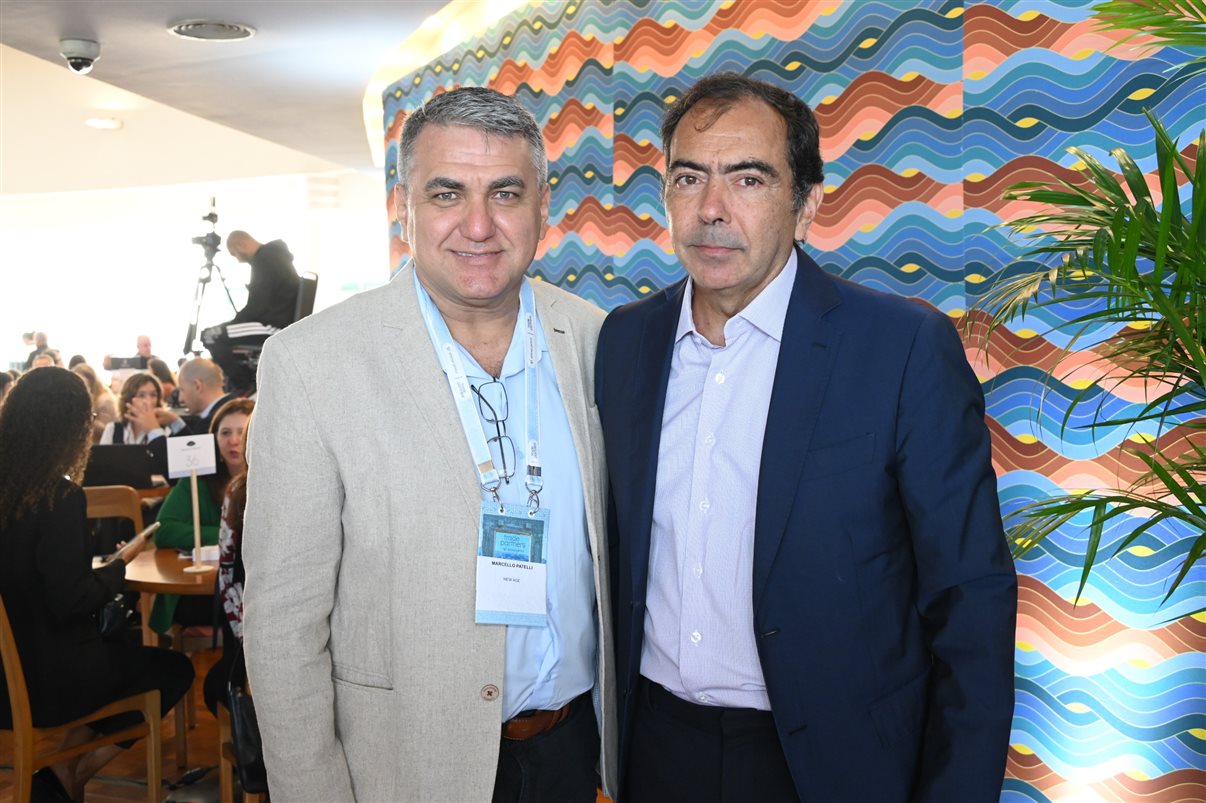 Marcelo Patelli, diretor da New Age, com Tomas Perez, CEO do TP Group
