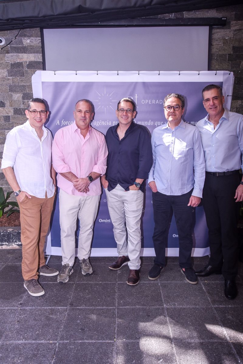 Fabiano Camargo, Ilan Wallach, Gabriel Camargo, Marcelo Auada e Rogê David, da da parceria CT Operadora e GSP Atlanta