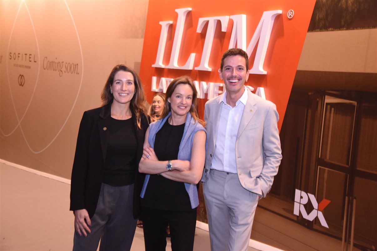 Mafê Trentin, Anna Nash e Flavio Correa, da Explora Journeys