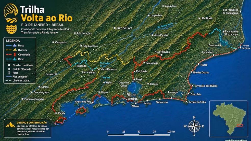 Mapa da trilha 