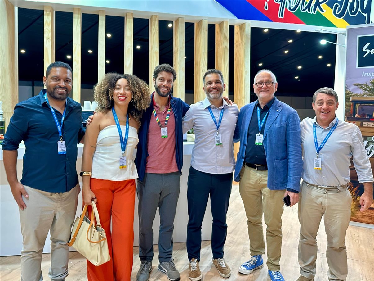 Pedro Leonardo (Bastante Sotaque), Beatriz Souza (Brafrika Viagens), Diogo Caldeira (TI Comunicações), Marcelo Marques (South African Tourism), Stephan Gotta (South African Tourism) e Luca Souza (Abreu)