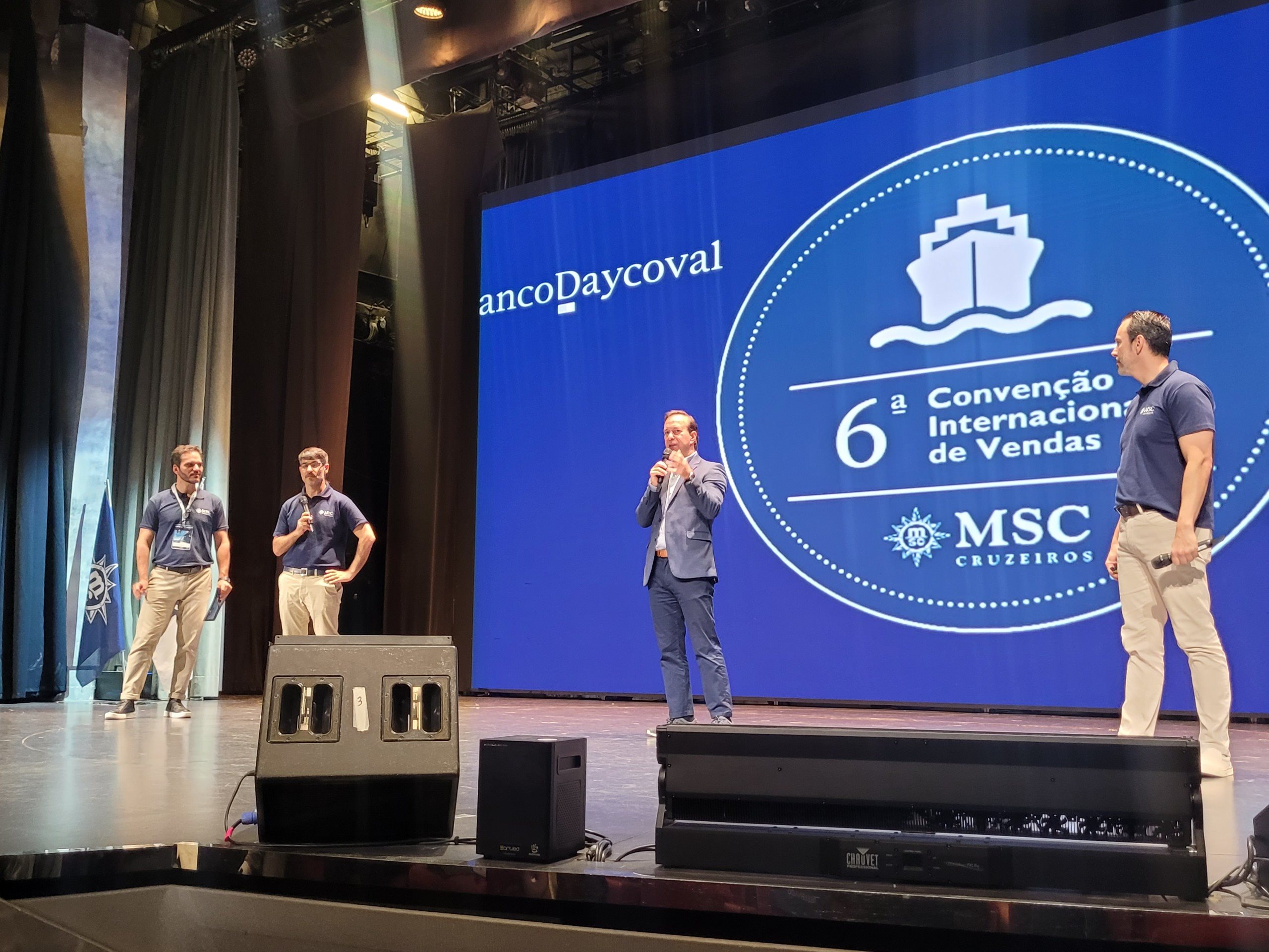 Rafael Grosso, Ignacio Palacios, Adrian Ursilli e Eduardo Simões, da MSC Cruzeiros