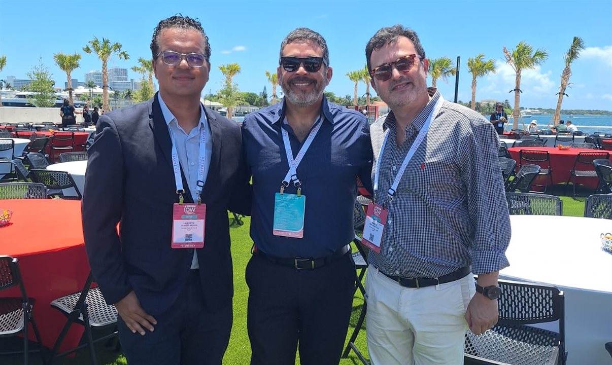 Alberto Baccarin, Jorge Souza e Marcos Gottlieb, da Orinter