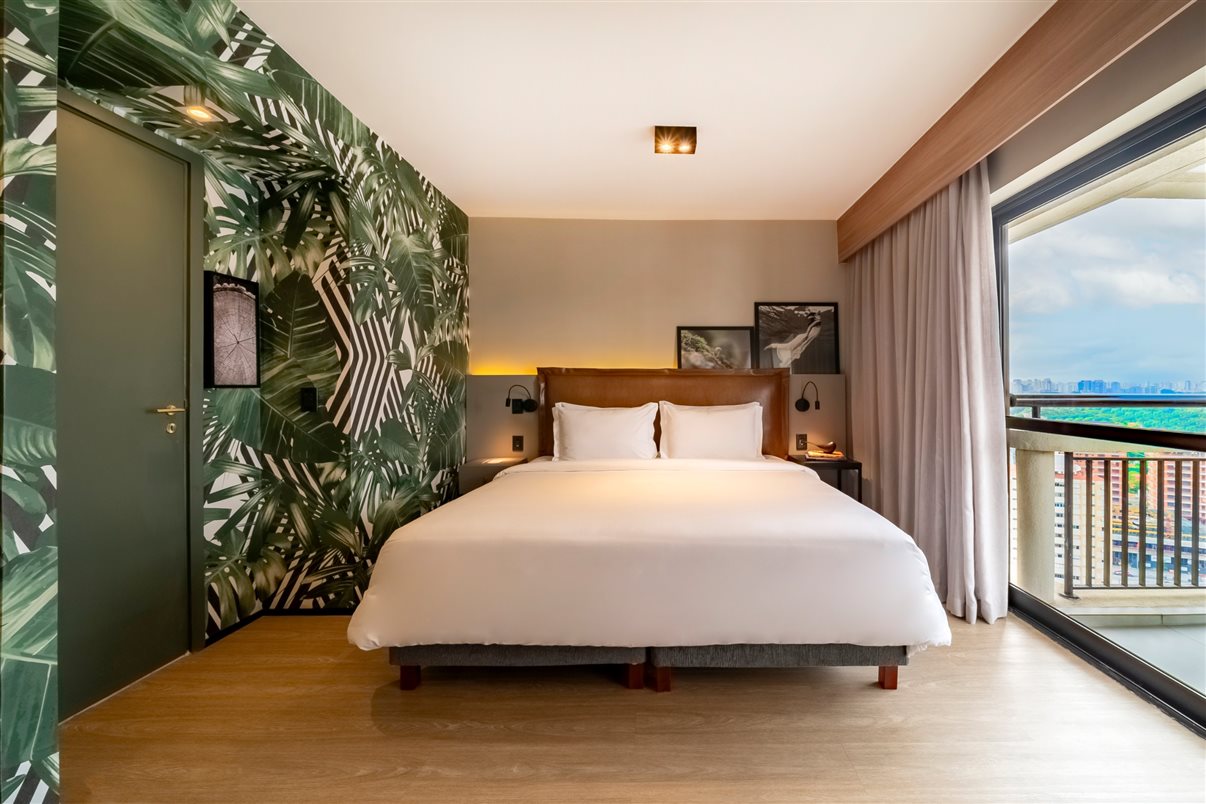 Projeção de um dos quartos do Grand Mercure São Paulo Pinheiros